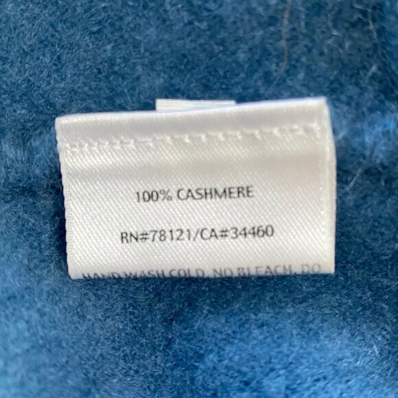 Eileen Fisher 3/4 Sleeves Blue 100% Cashmere Pullover Sweater, Size XS #223 - Picture 10 of 14